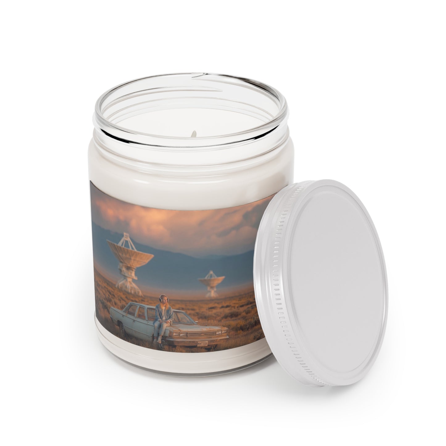Desert Radio Signal Scented Soy Candles with White Lid, 9oz – Sunset Transmission Station