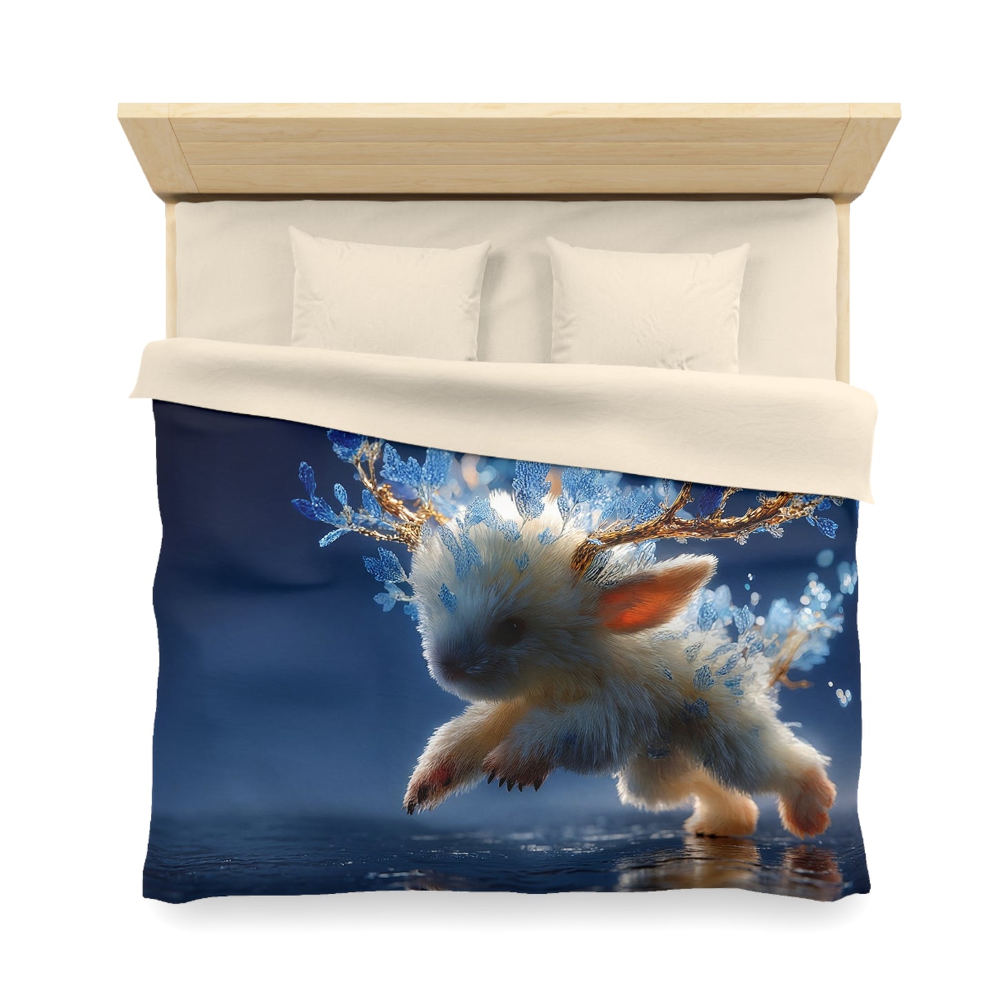 Frostborne Fawn Microfiber Duvet Cover – Winter’s Whispering Sprite