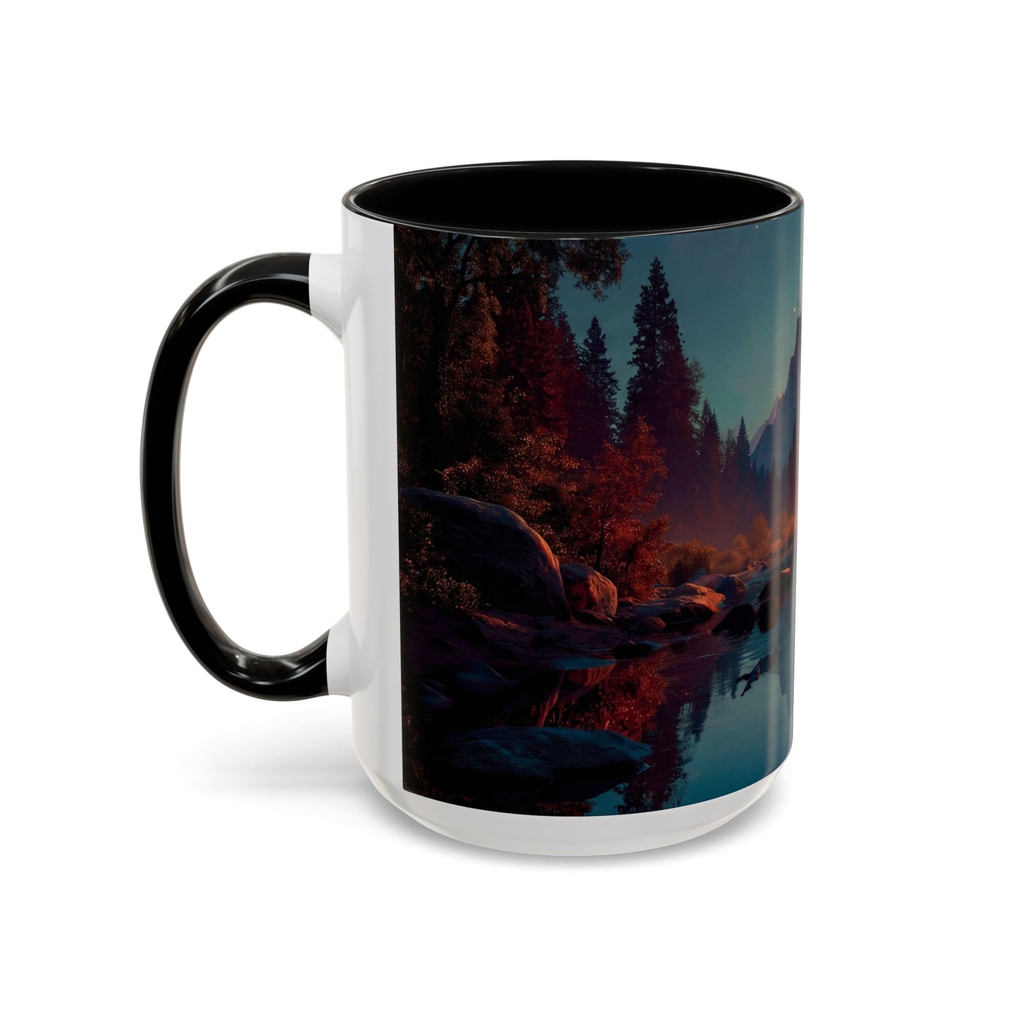 Celestial Reflections Accent Coffee Mug (11, 15oz) – Half Dome’s Starlit Mirror