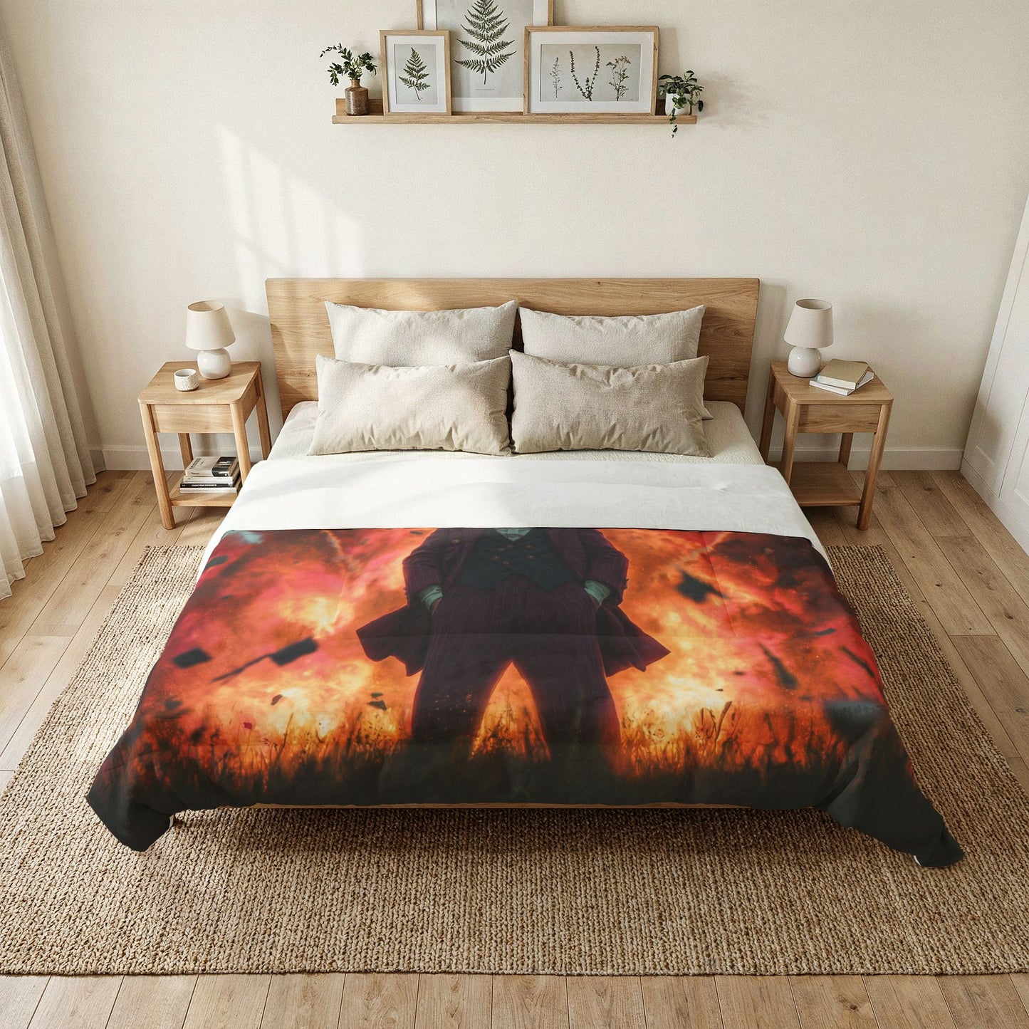 Alchemist Sentinel Cotton Comforter – Crimson Explosion Dreamscape