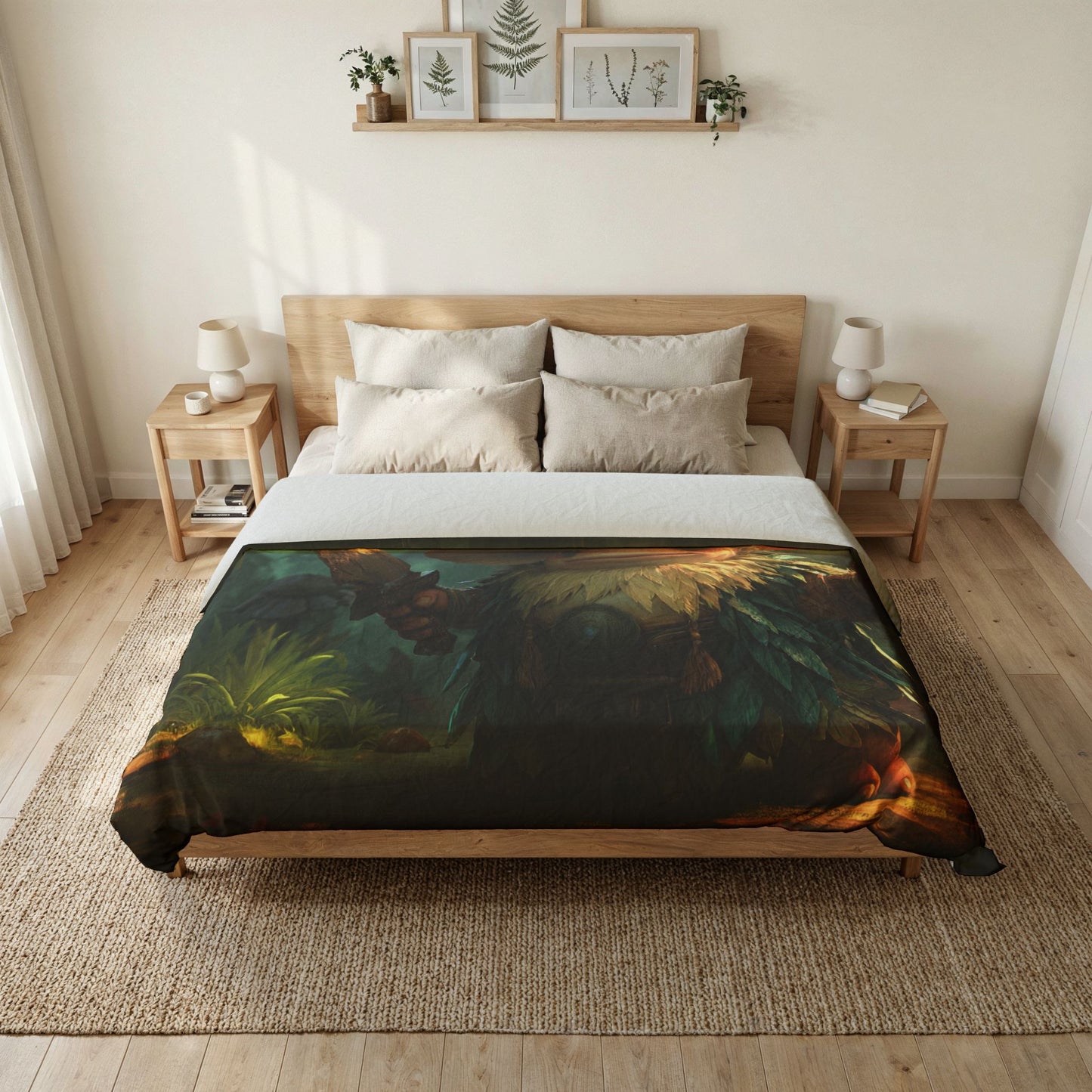 Toad Knight Cotton Duvet Cover – Mushroom-Clad Guardian Ready for Adventure