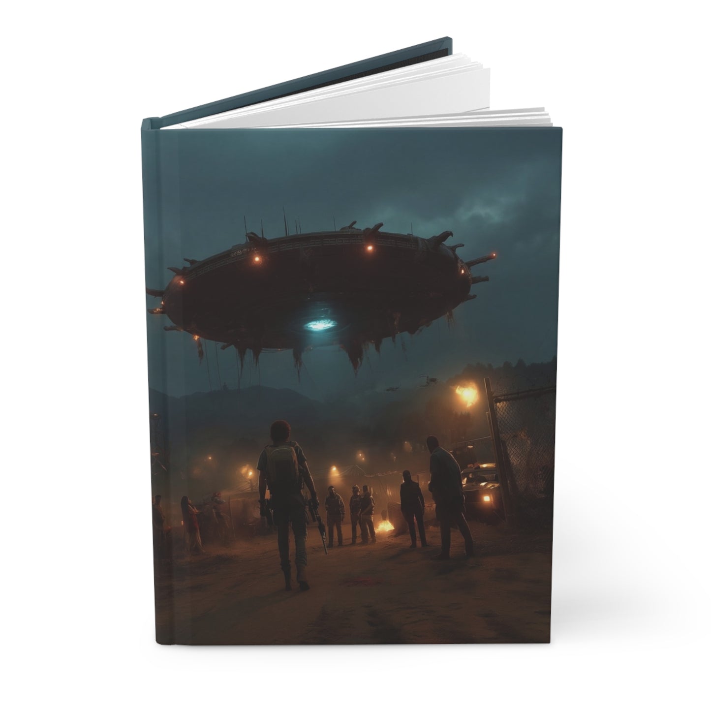 UFO Arrival Hardcover Journal Matte – Midnight Watchtower Encounter