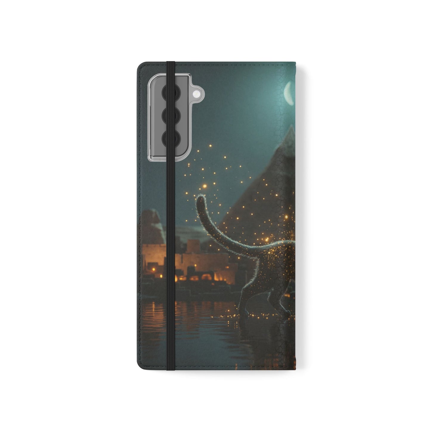 Celestial Vortex Flip Cases – Indigo Cloud Dreamscape
