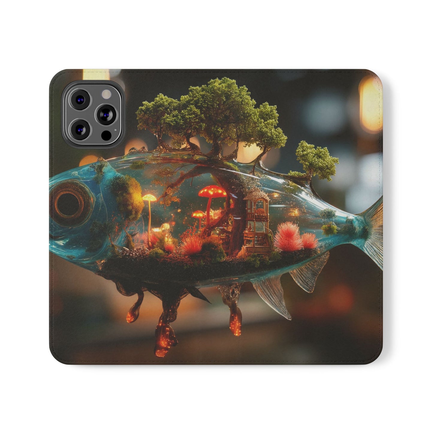 Forest Fish Flip Case – Liquid Glowwood Dreamscape