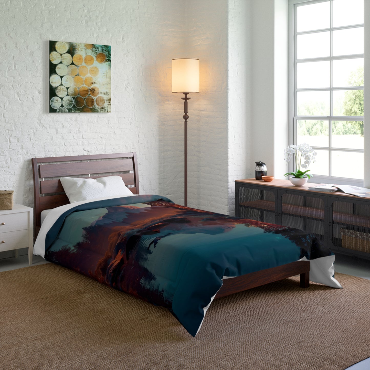 Starlit River Reflection Comforter – Half Dome’s Whispering Waters