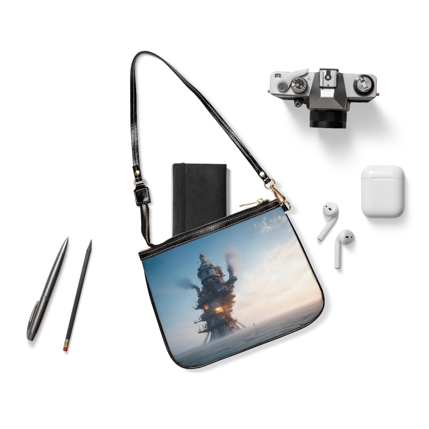Skyward Steam Tower Small Shoulder Bag – Horizon’s Last Forge