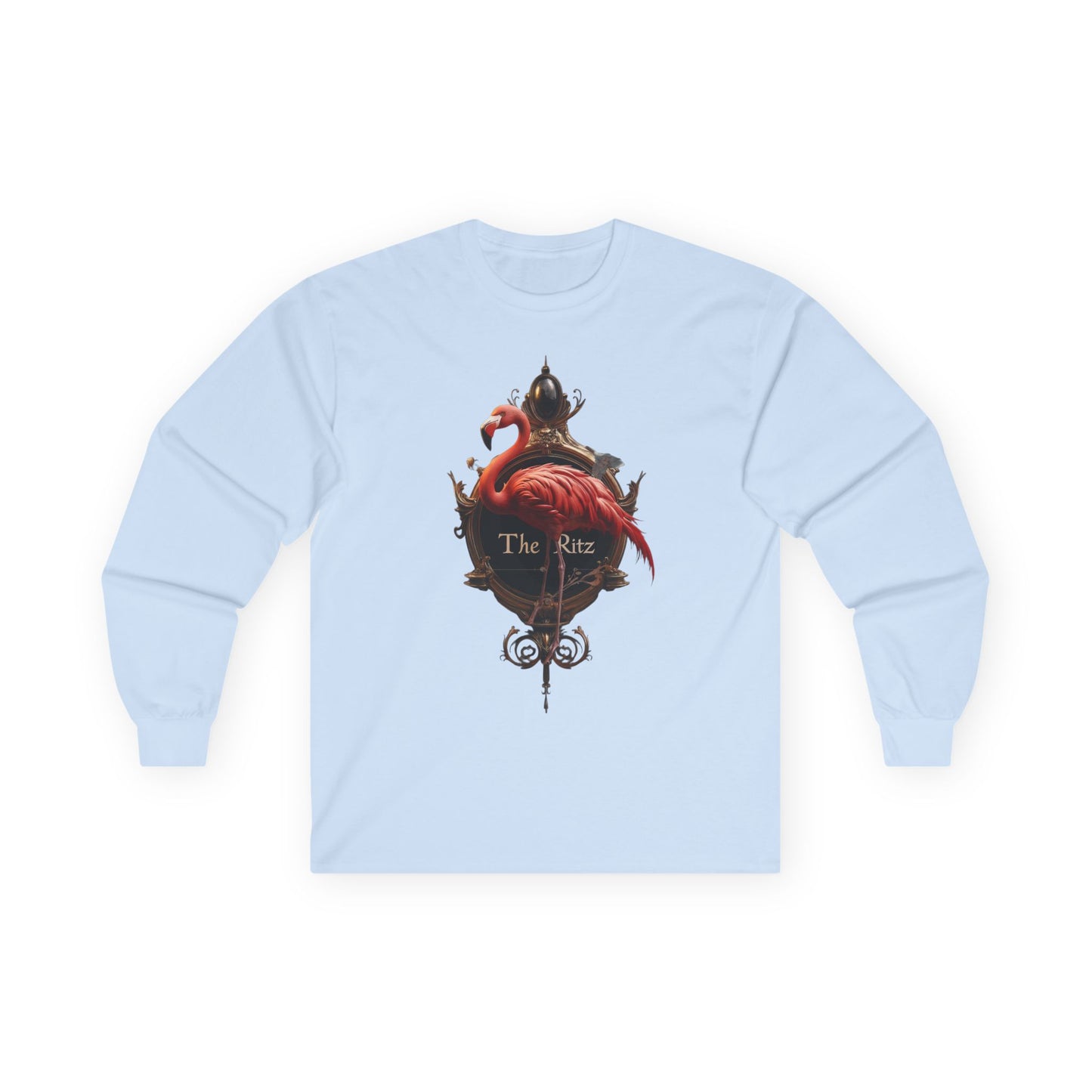 Ornate Flamingo Portrait Tee – The Ritz Gold Frame Long Sleeve Shirt