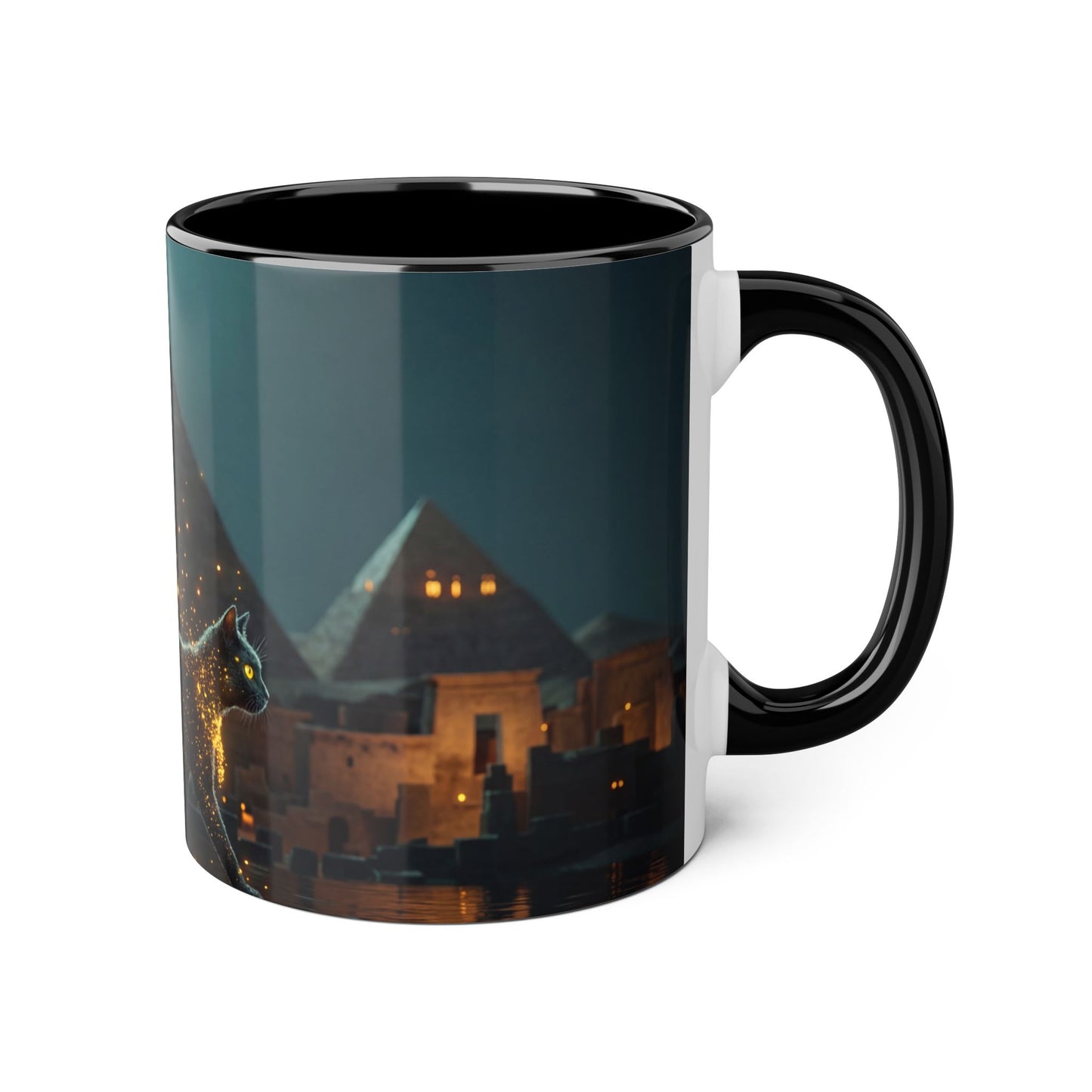 Star-Clad Sentinel Accent Mugs, 11oz – Golden Gaze Guardian Scene