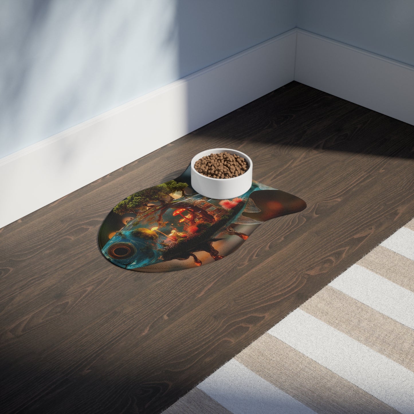 Enchanted Forest Fish Pet Feeding Mats – Liquid Twilight Sanctuary