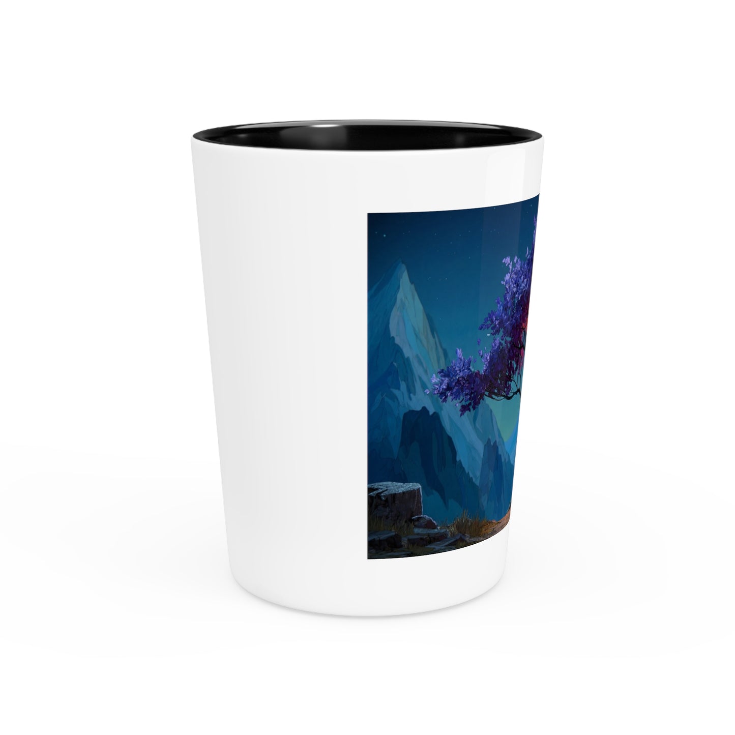 Celestial Tree Shot Glass – Twilight Bloom Dreamscape
