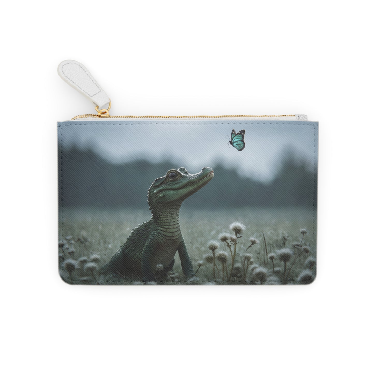 Tiny Crocodile & Butterfly Mini Clutch Bag – Whispering Meadow Encounter