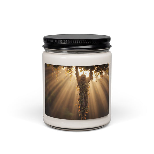 Sunbeam Guardian Tree Spirit Candle – Golden Hour Forest Embrace