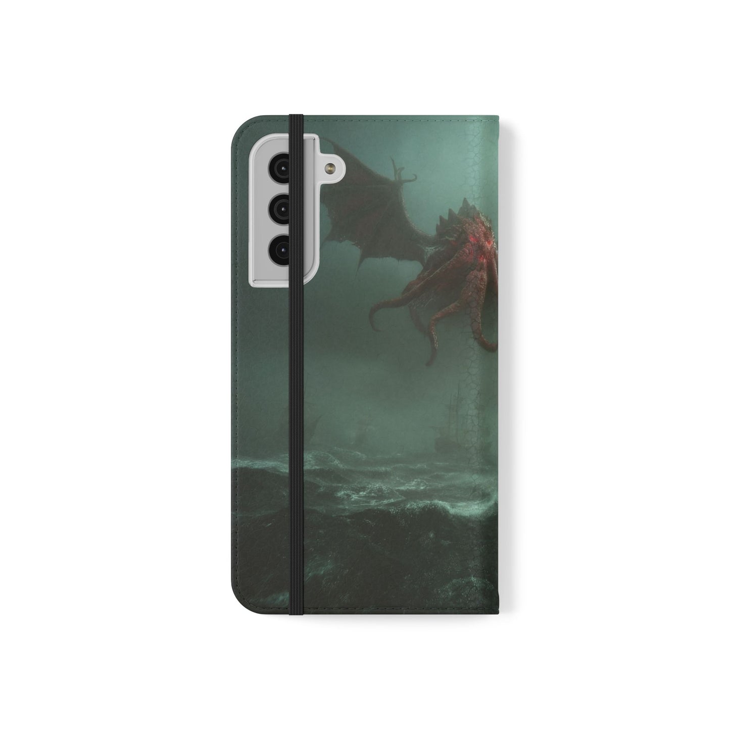 Leviathan Dragon Flip Cases – Crimson Sentinel at Sea