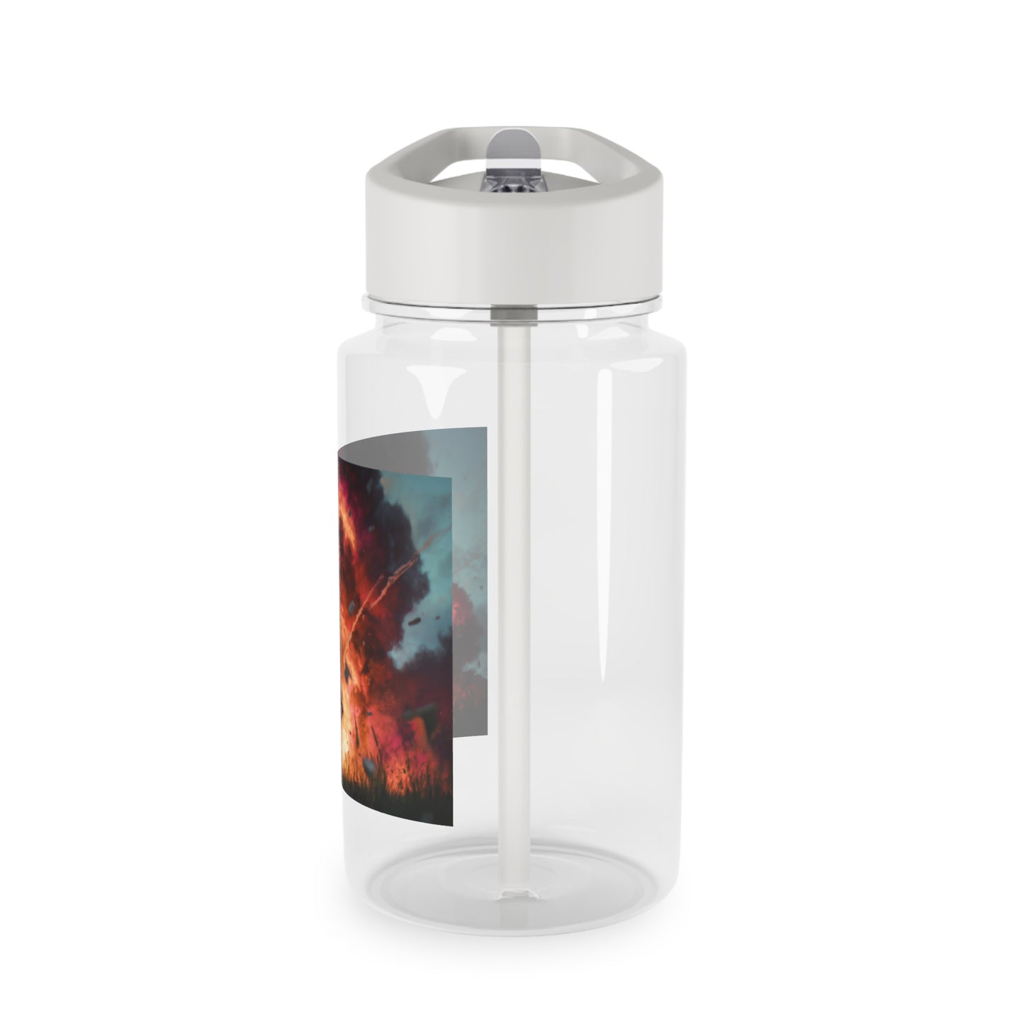 Explosive Suit Tritan Water Bottle – Fiery Chaos Calm