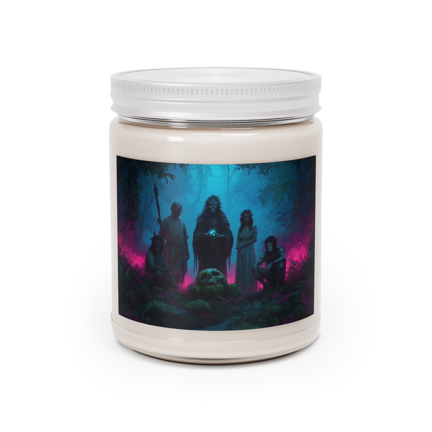 Forest Spirits Scented Soy Candles with White Lid, 9oz – Azure Glow Ritual Circle