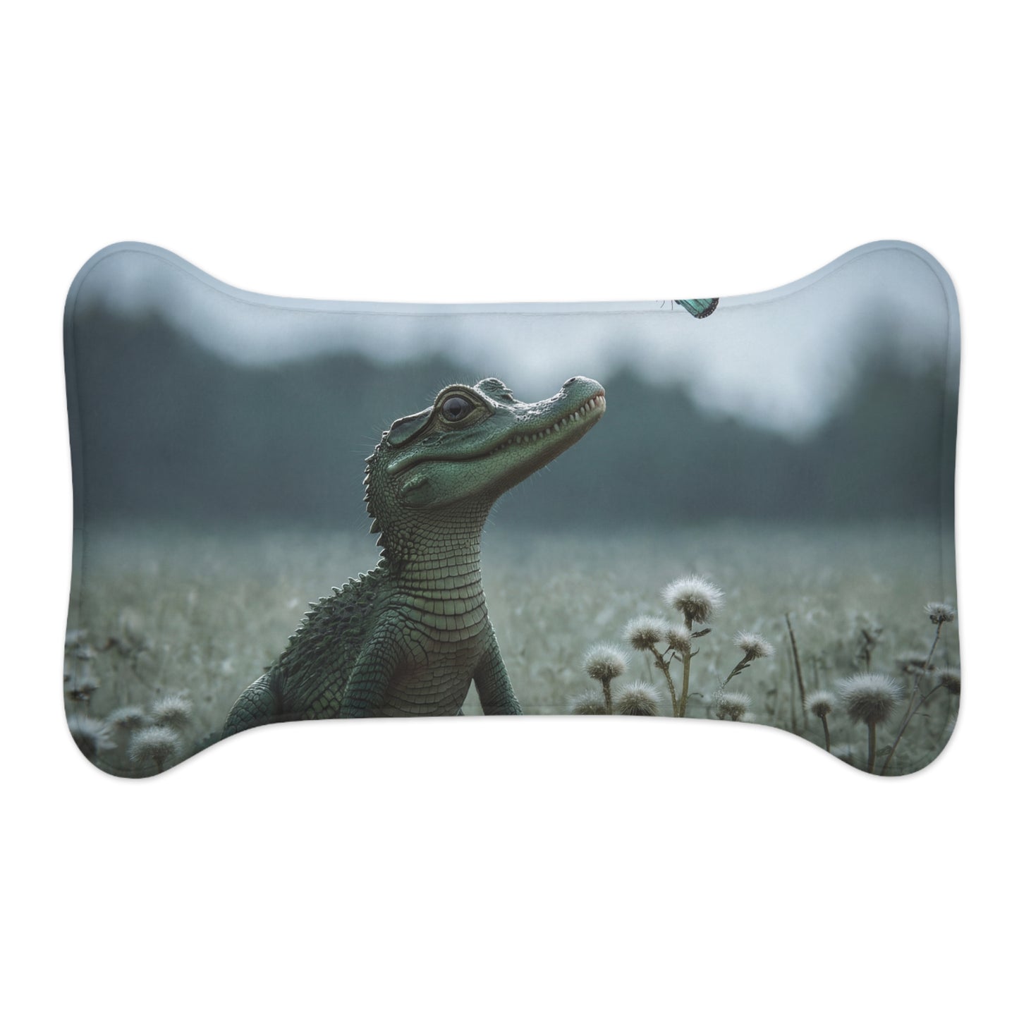 Gentle Croc & Butterfly Feeding Mats – Mossy Meadow Guardian Scene