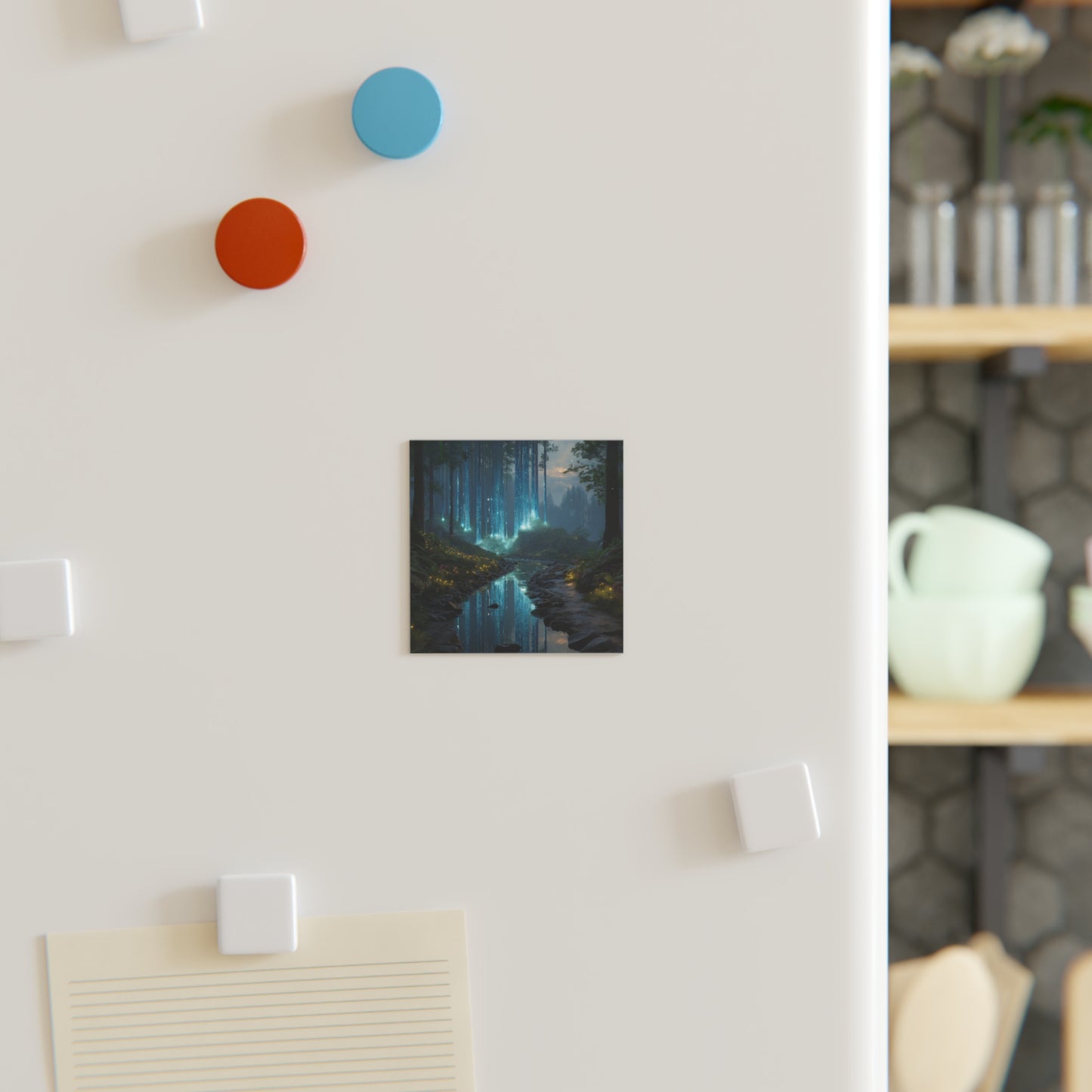 Celestial Forest Stream Magnet – Twilight Luminescence Dreamscape