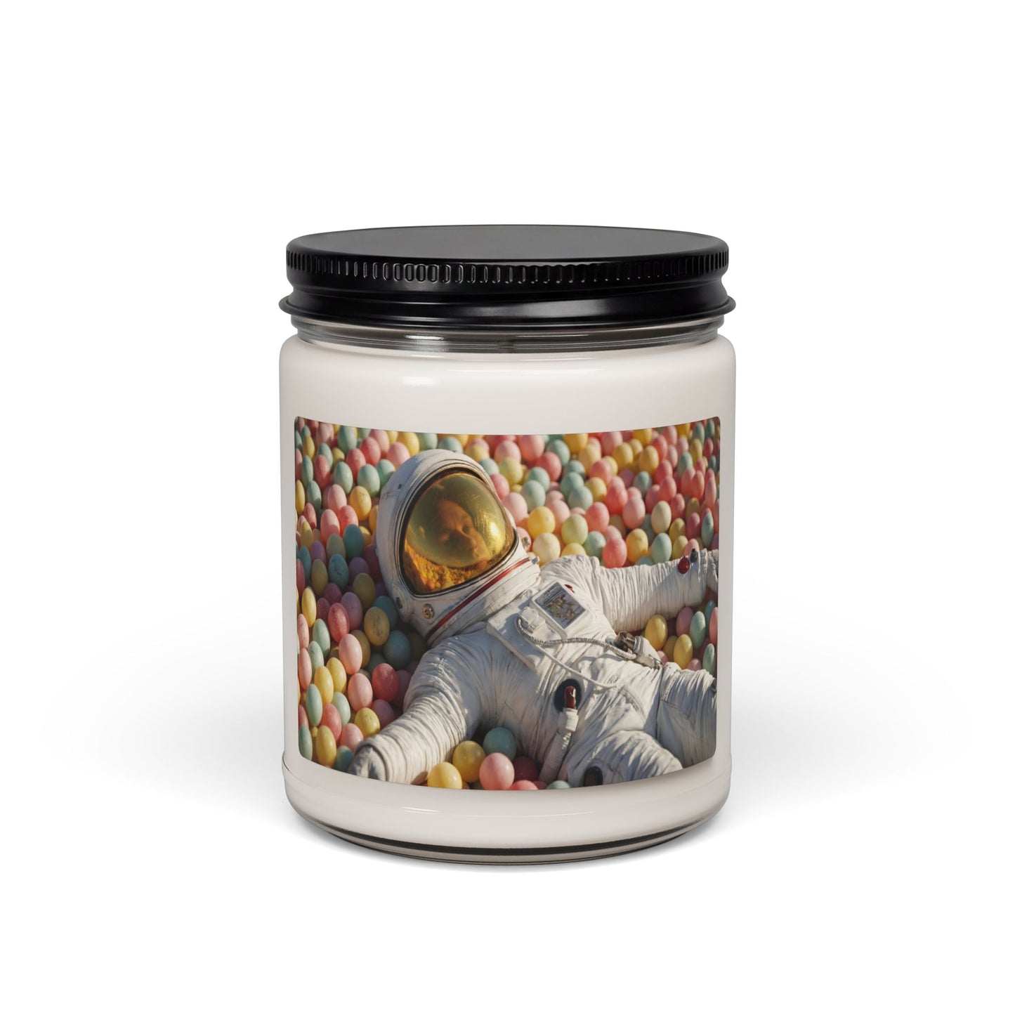 Astronaut in Pastel Ball Pit Scented Soy Candle, 9oz – Weightless Wonderland