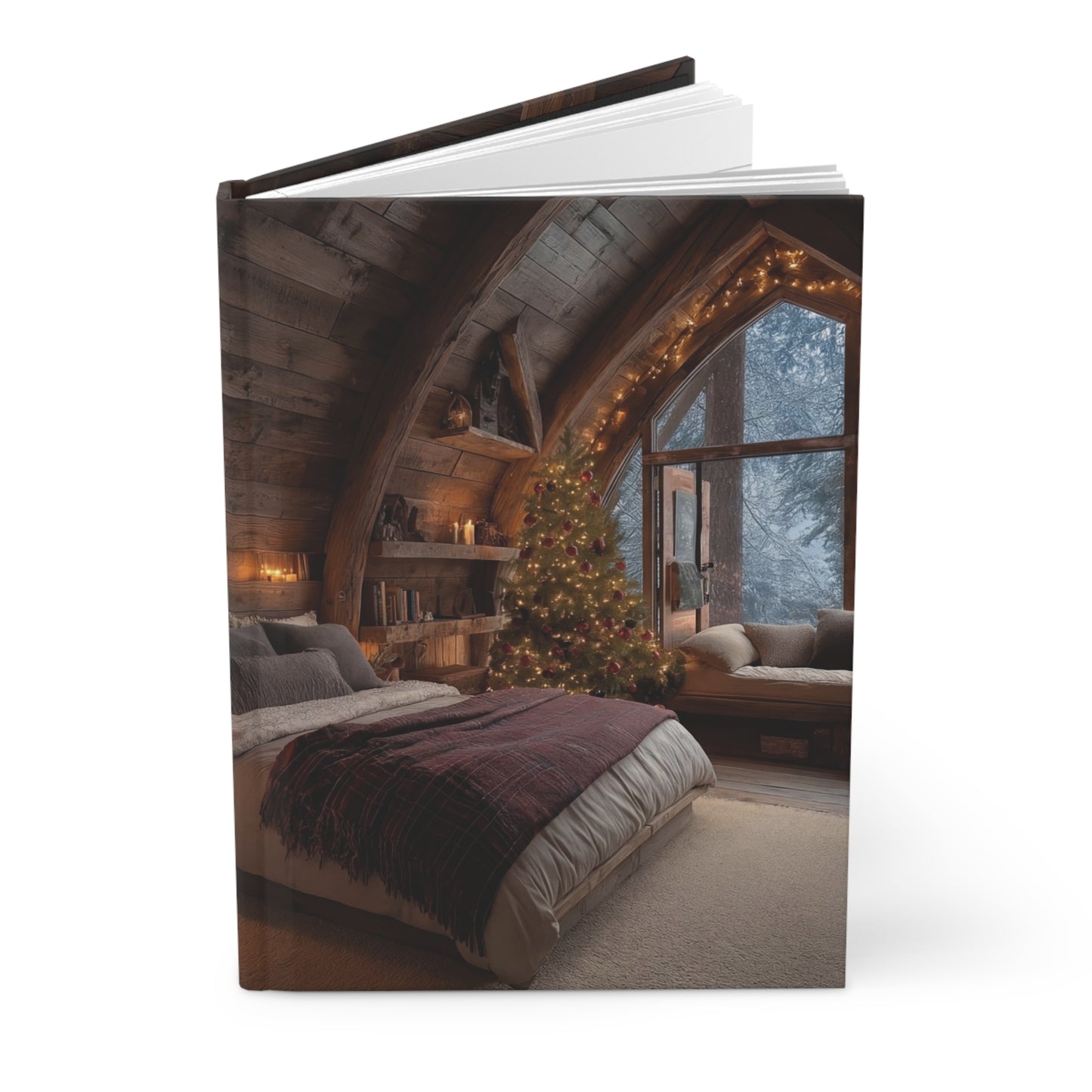 Winter Cabin Hearth Journal Matte – Cozy Snowbound Sanctuary