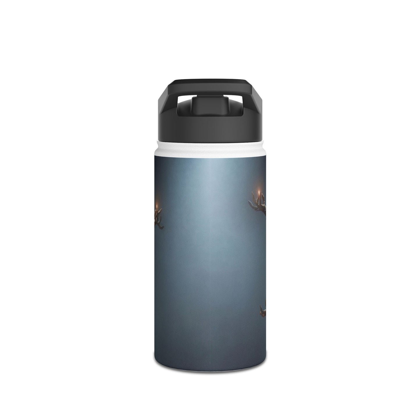 Celestial Stag Sentinel Stainless Steel Water Bottle, Standard Lid – Floating Guardian in Twilight