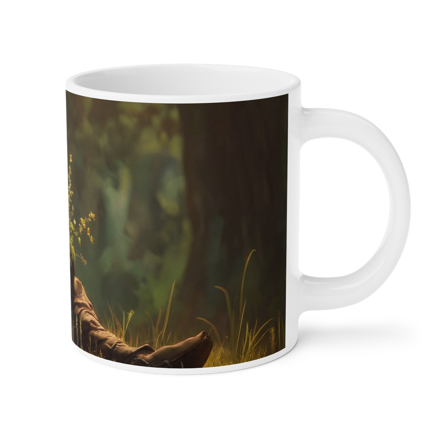 Forest Sentinel Ceramic Mugs (11oz\15oz\20oz) – Glimmering Guardian in Sunlit Grove