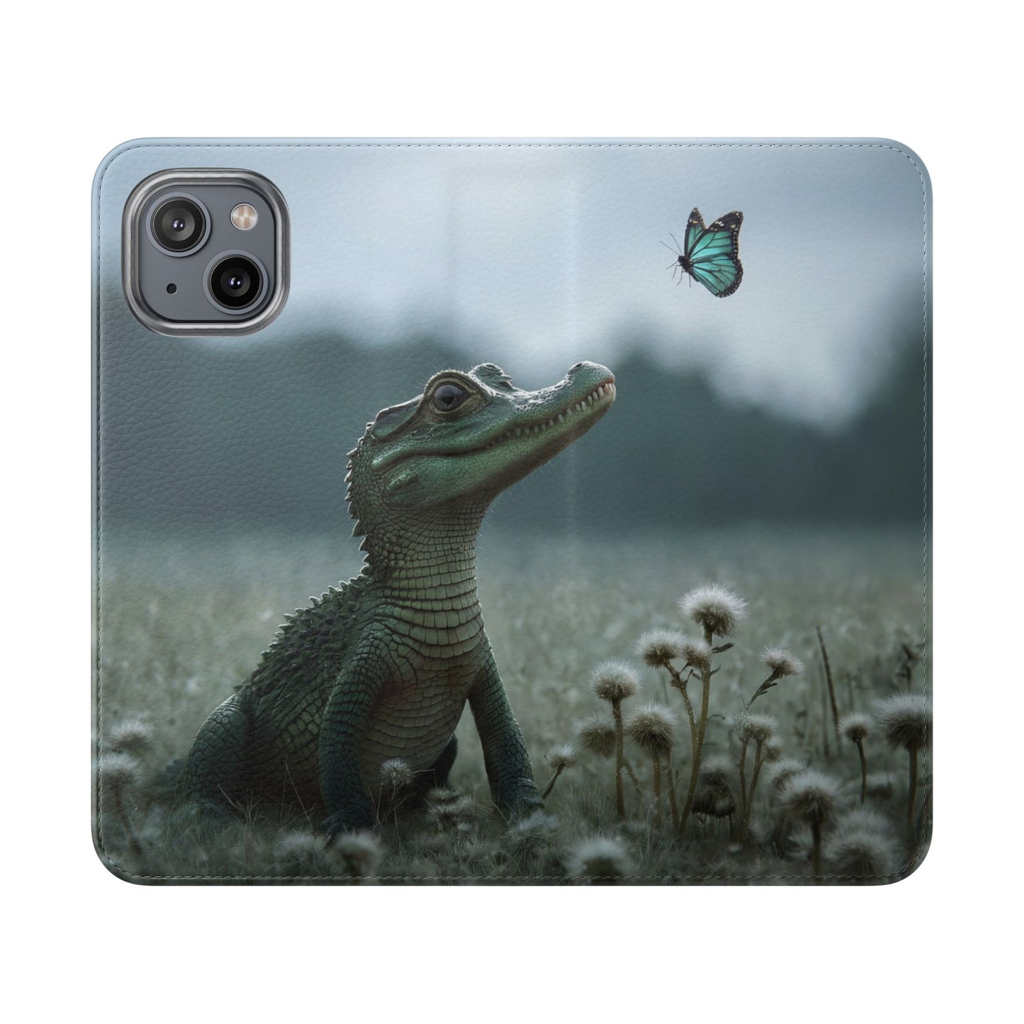 Gentle Croc & Butterfly Flip Cases – Tender Meadow Guardian Scene