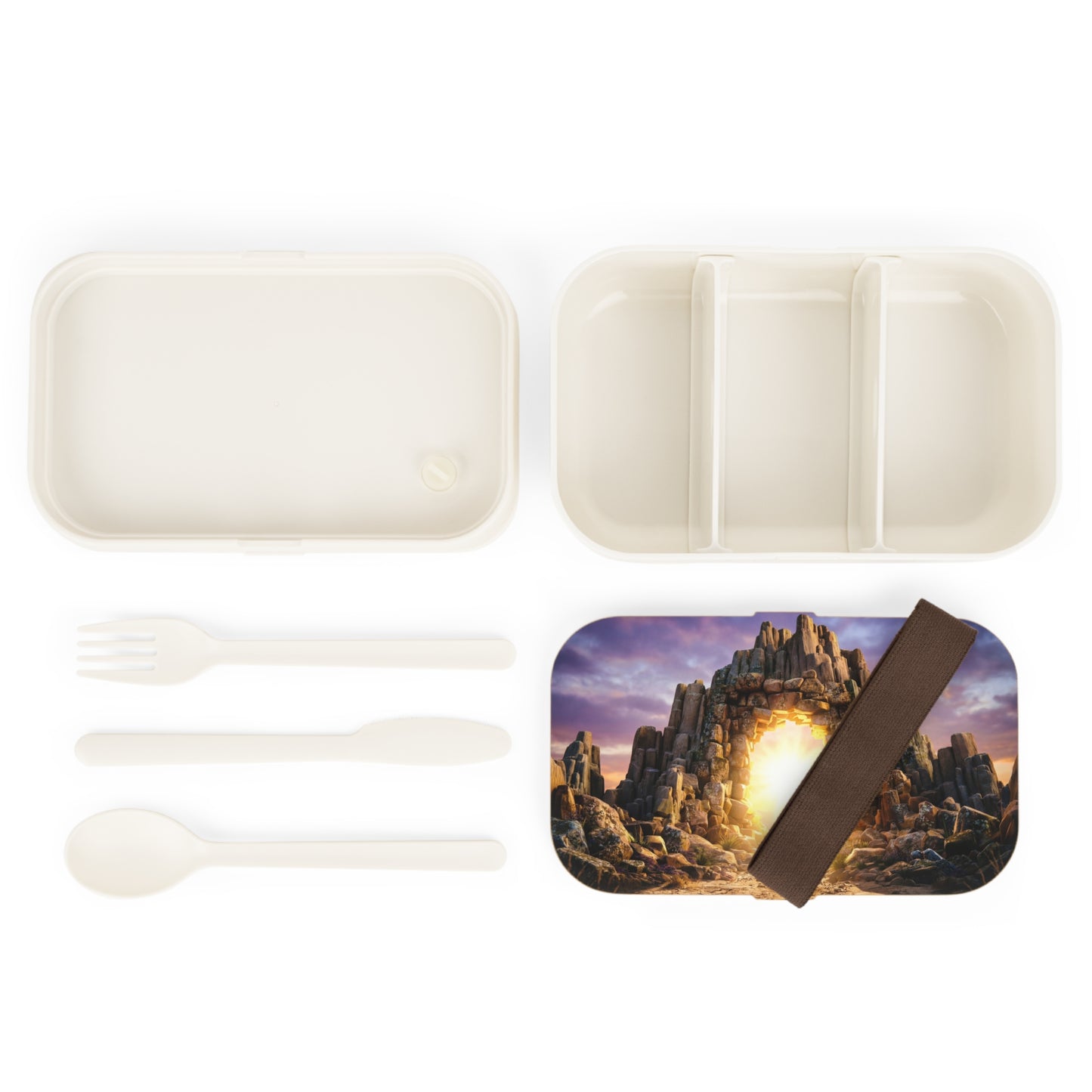 Celestial Stone Archway Bento Lunch Box – Portal to Golden Dawn