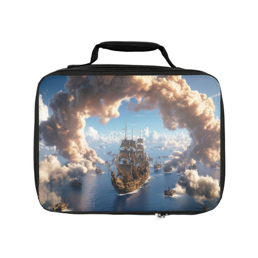 Armada of the Sky Lunch Bag – Golden Gale Fleet Through Cloud Arch