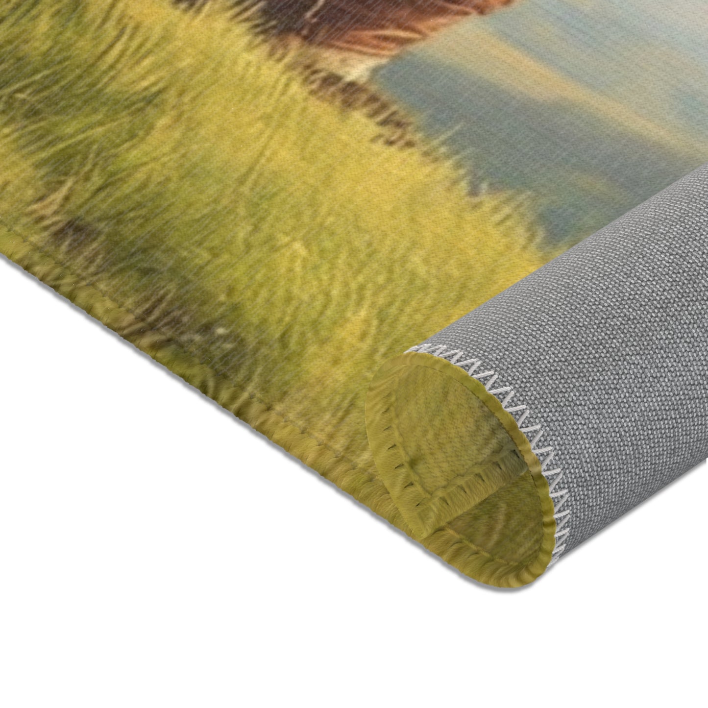 Skybound Falcon Riders Area Rug – Sunset Crest of the Winged Path