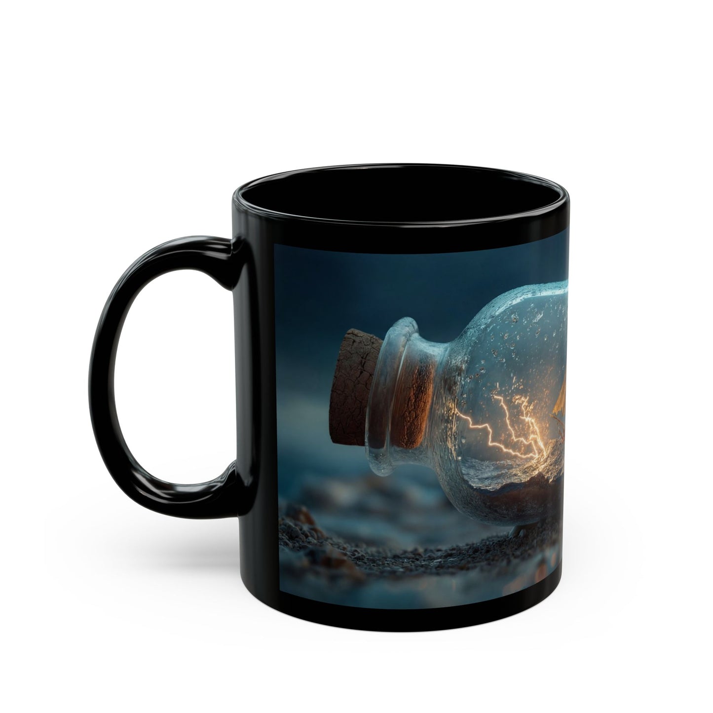 Storm-Sailed Ship in Bottle Mug – Captured Gale on a Glass Sea