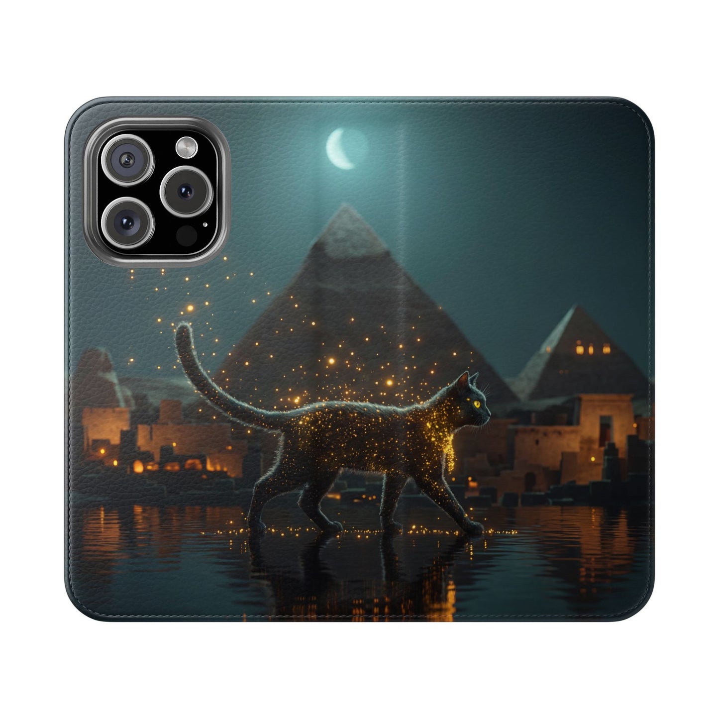Celestial Vortex Flip Cases – Indigo Cloud Dreamscape
