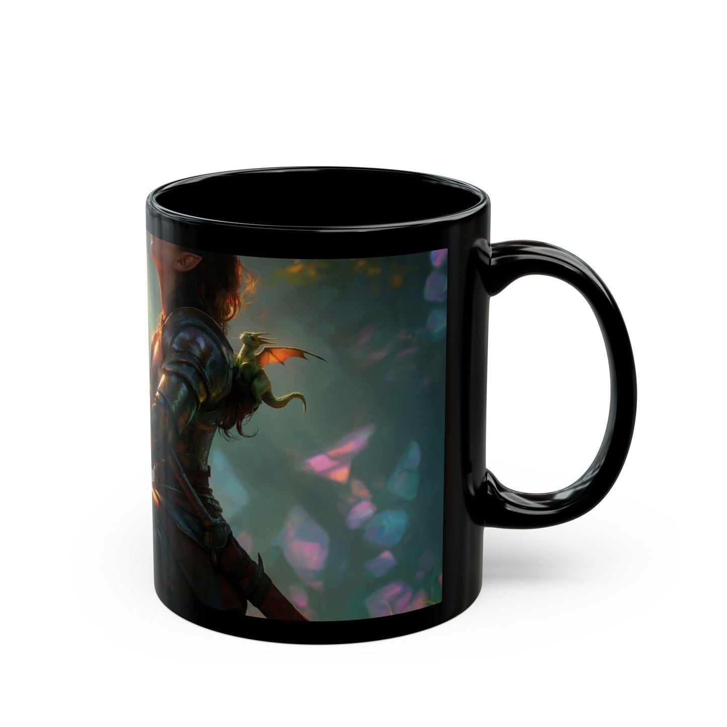 Sunbeam Sentinel Black Mug – Crystal Grove Sanctuary
