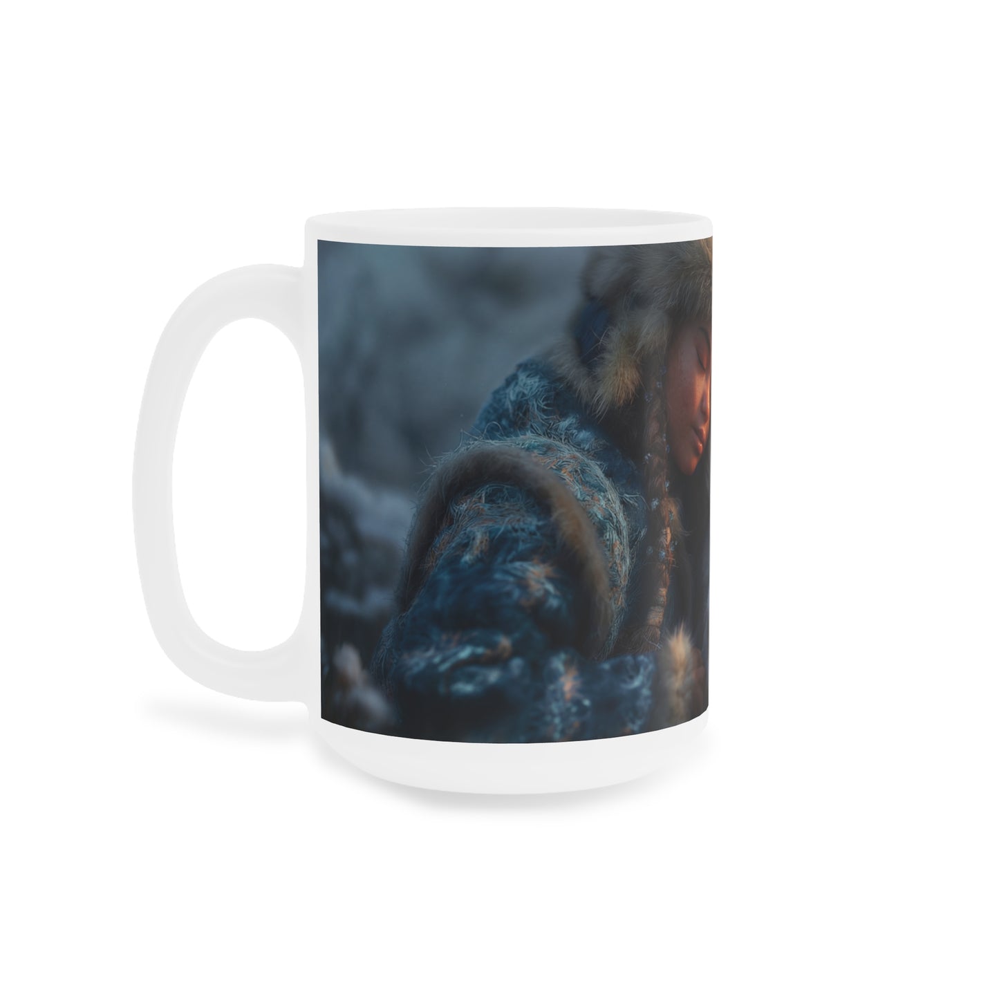 Snowbound Sentinel Ceramic Mugs (11oz\15oz\20oz) – Warmth of Winter’s Quiet Pact