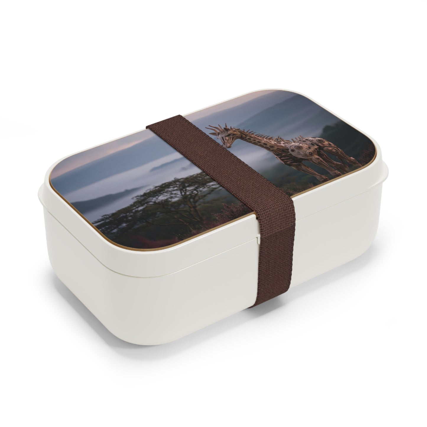 Mechanical Giraffe Bento Lunch Box – Sunset Sentinel of the Misty Hills