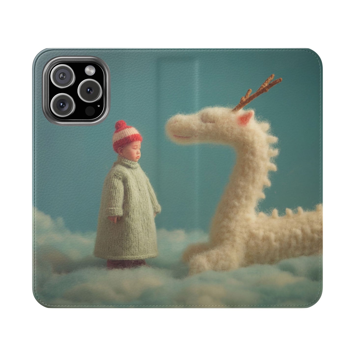 Woolly Dragon & Child Flip Cases – Cloudside Guardians
