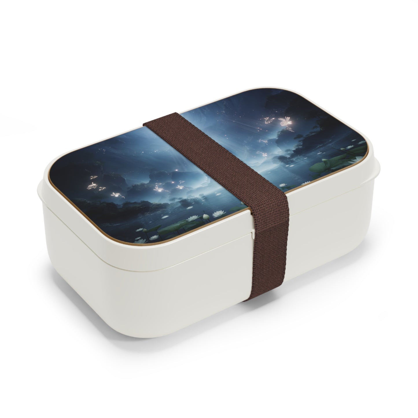 Celestial Lotus Bento Lunch Box – Azure Lightfall Sanctuary
