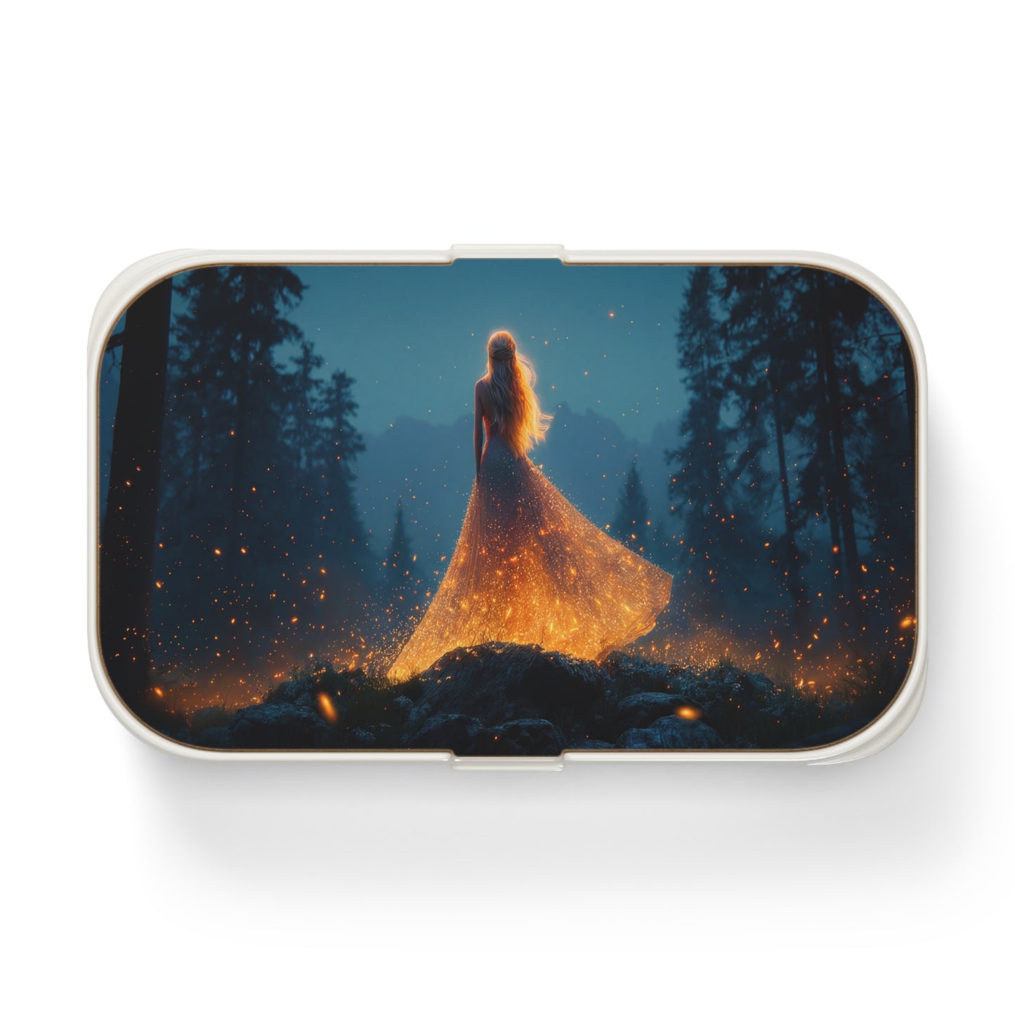 Starlight Weaver Bento Lunch Box – Glowing Forest Twilight