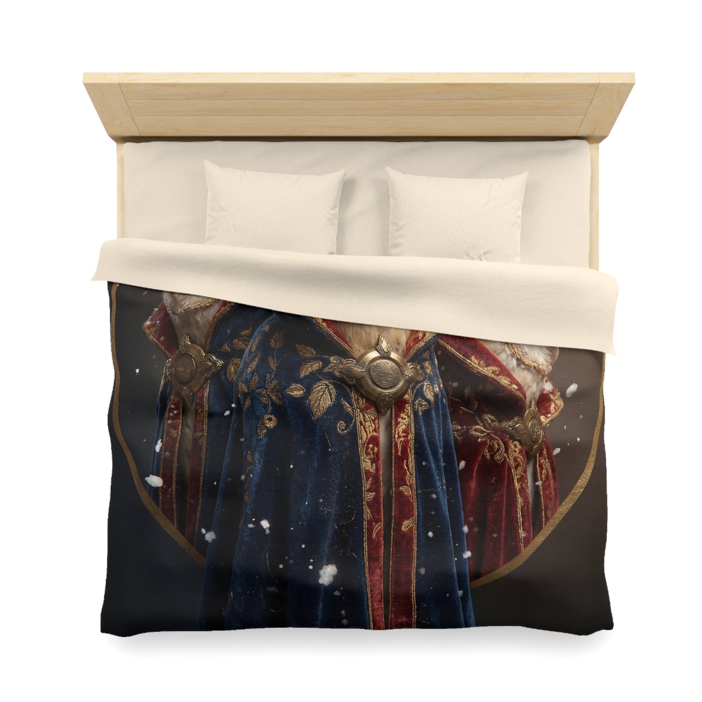 Three Wise Owls Duvet Cover – Velvet Regalia in Snowfall