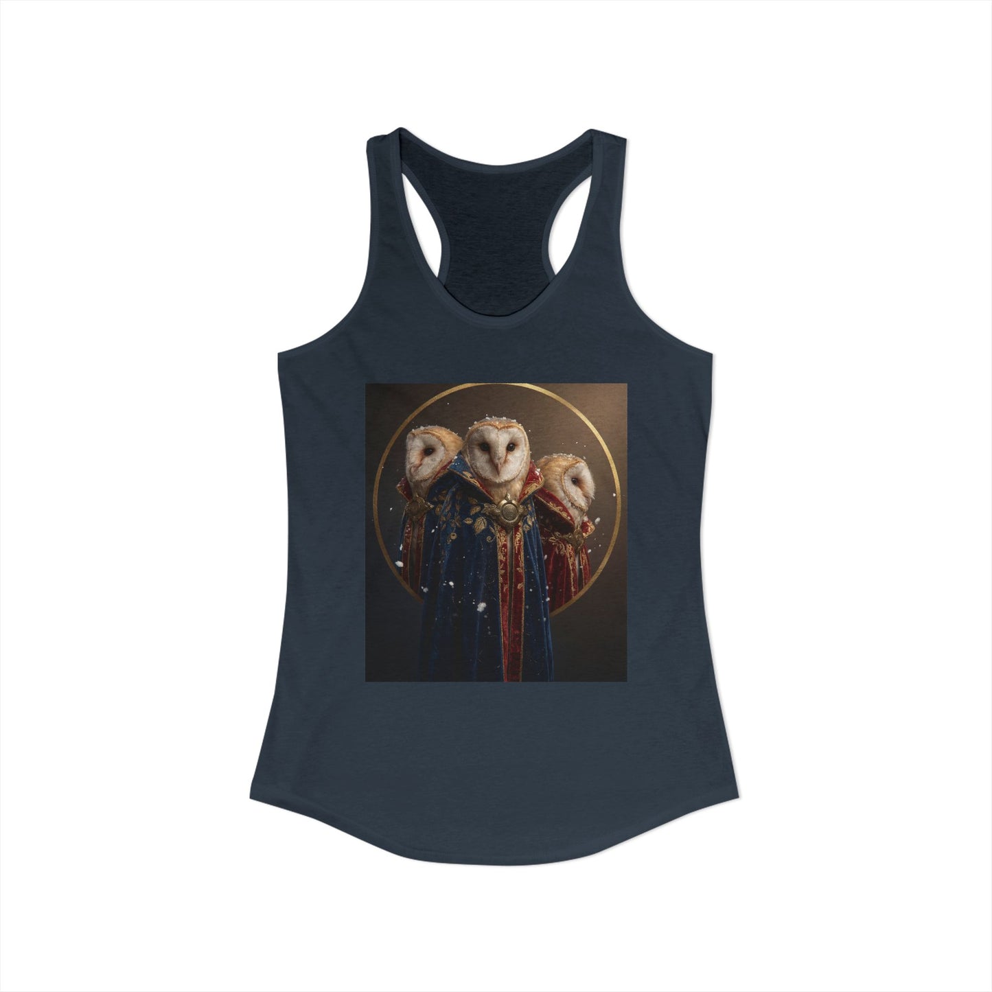 Triple Sentinel Owl Tank – Royal Cloak Trio Racerback