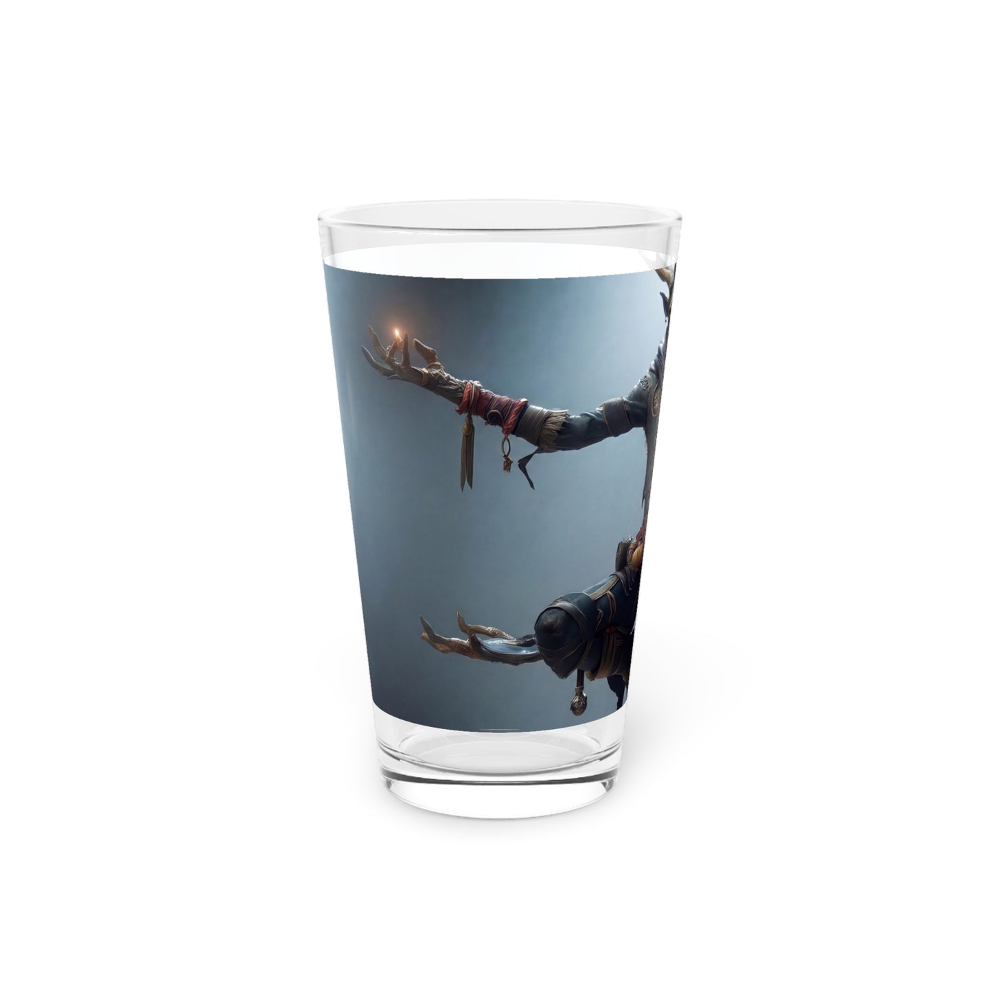 Forest Warden Pint Glass, 16oz – Meditative Glow of the Antlered Guardian