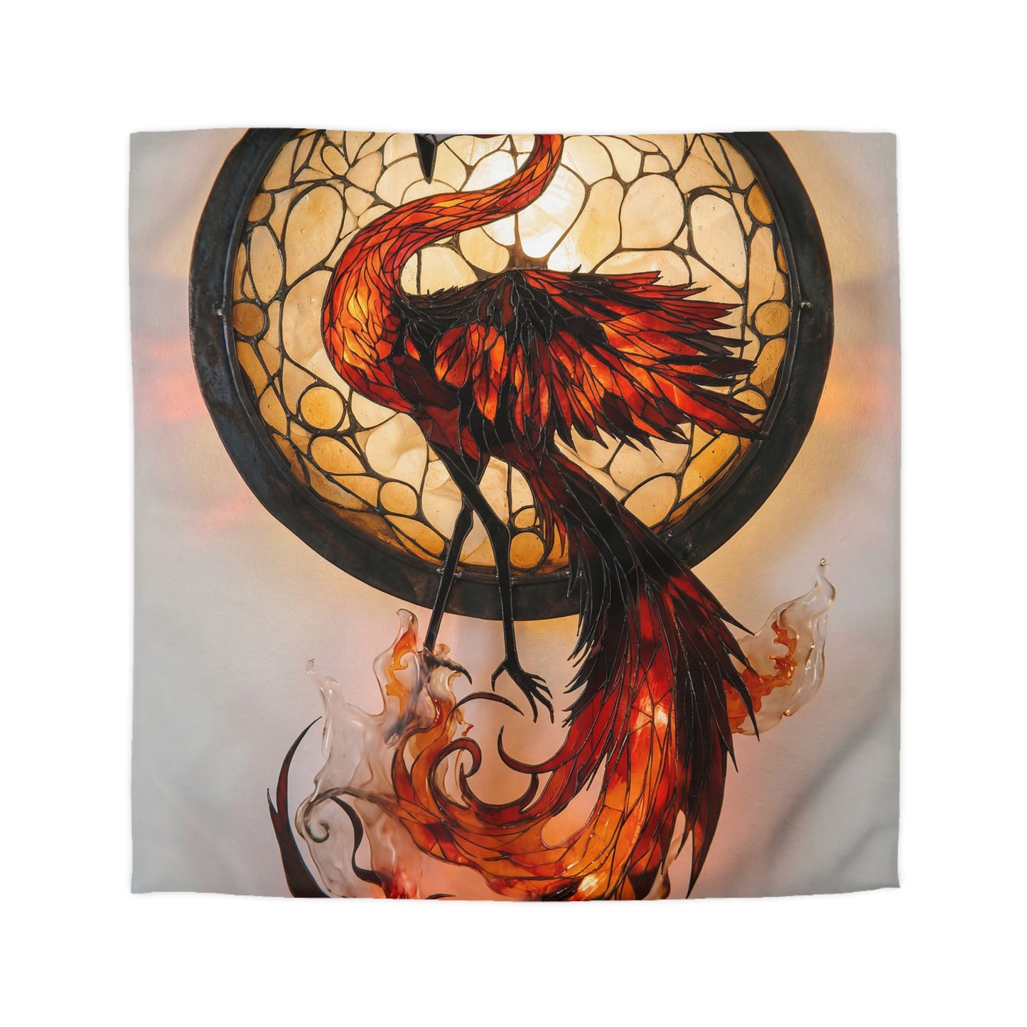 Phoenix Reborn Microfiber Duvet Cover – Amber Flame Dreamscape