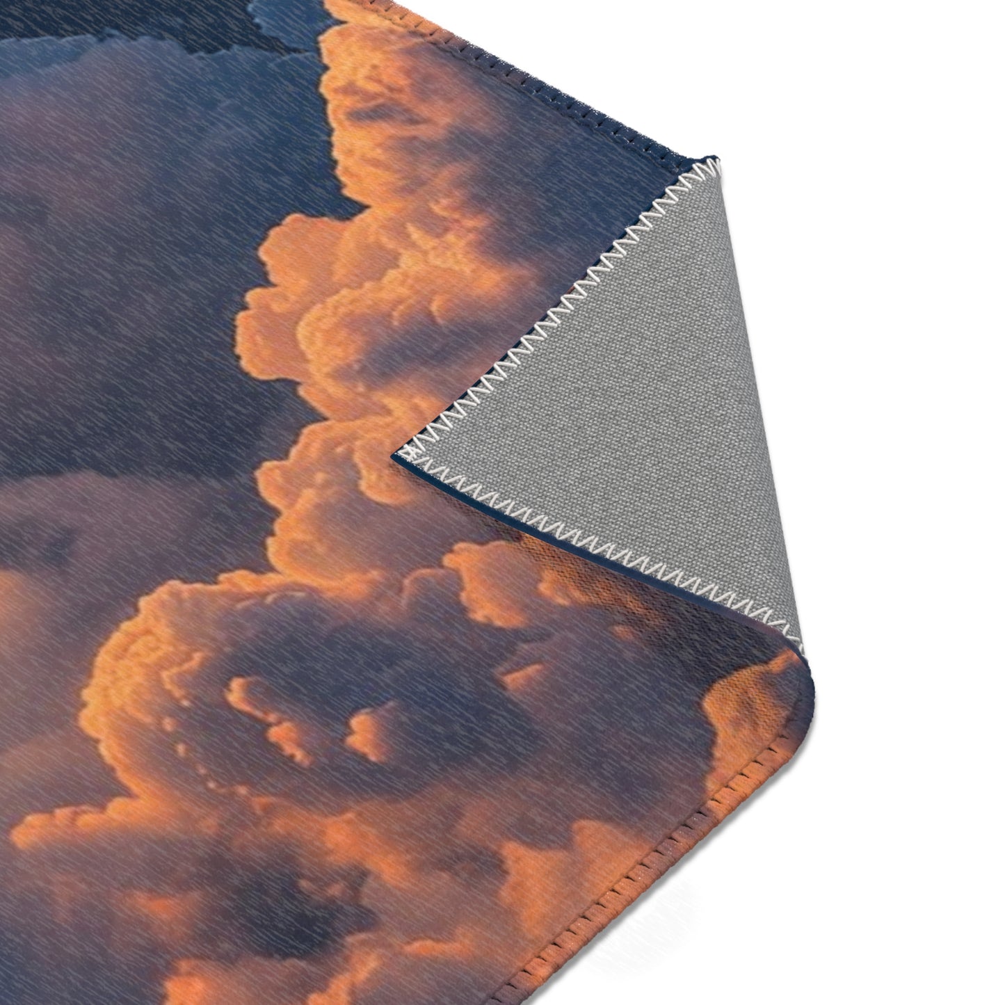 Rocket Ascension Area Rugs – Sunburst Through Clouds Launch Scene