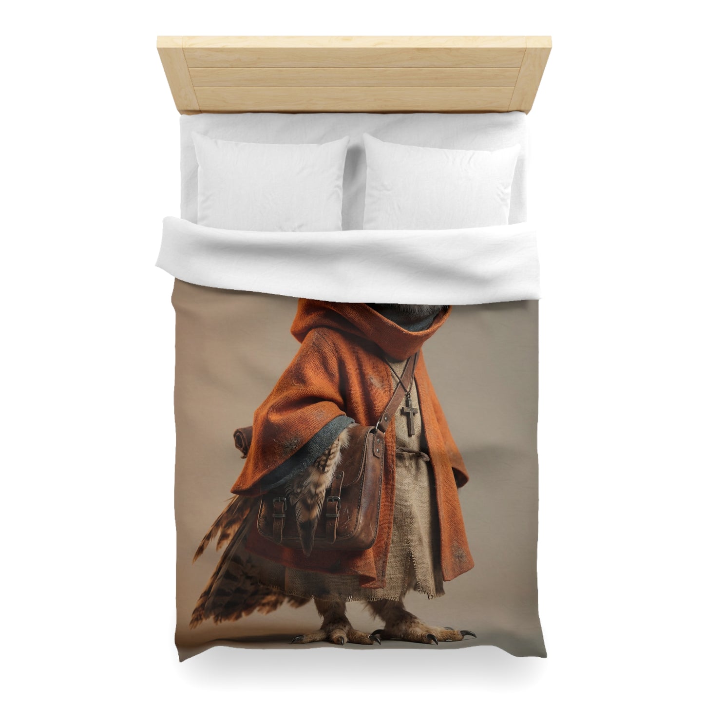 Owl Sage Microfiber Duvet Cover – Warm Ember Wisdom