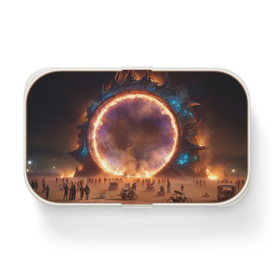 Celestial Gateway Bento Lunch Box – Warm Glow in the Desert Night