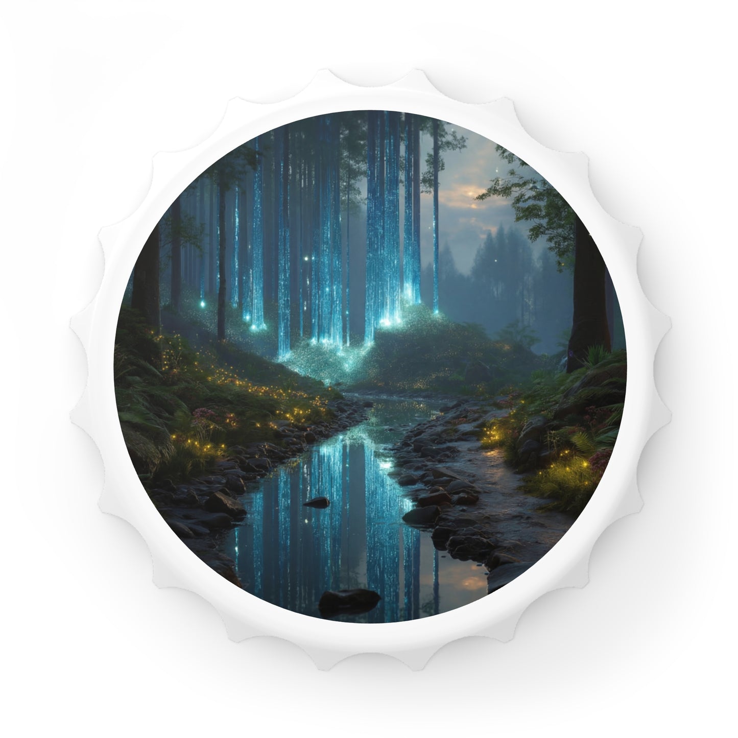 Celestial Waterfall Bottle Opener – Whispering Forest Dreamscape