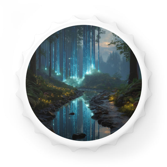 Celestial Waterfall Bottle Opener – Whispering Forest Dreamscape