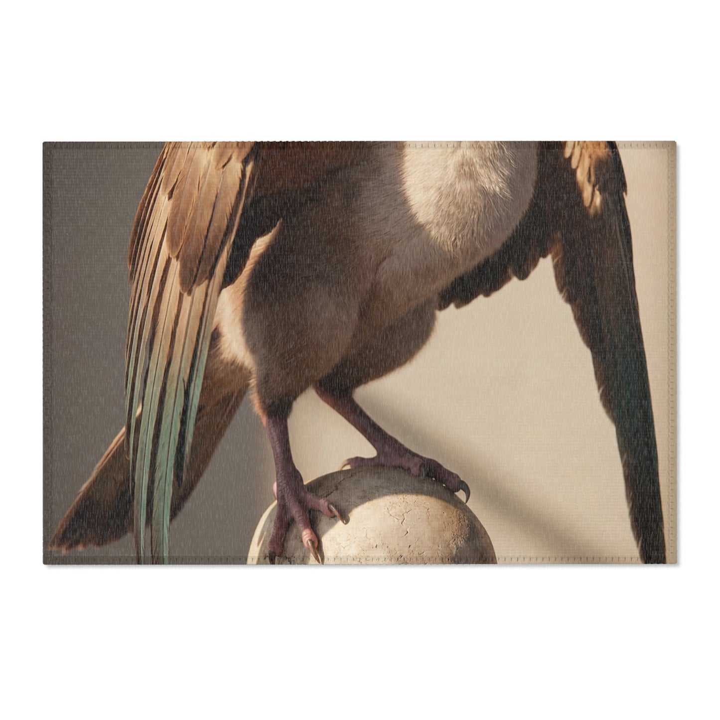 Winged Siamese Cat Area Rug – Sunlit Bone Altar Dreamscape
