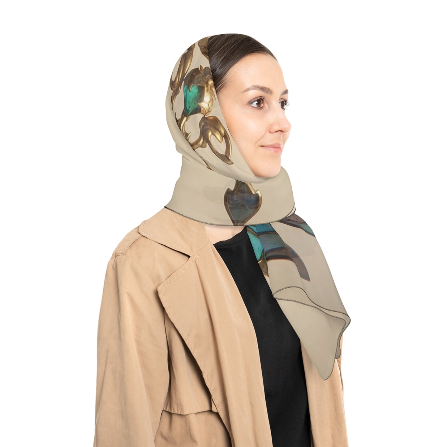Celestial Phoenix Poly Scarf – Wings of Twilight Gemstone