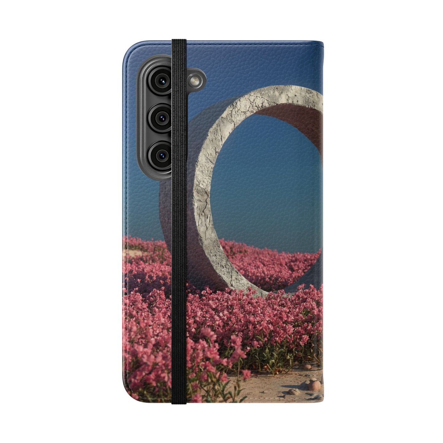 Stone Circle Flip Cases – Pink Flower Field Monument