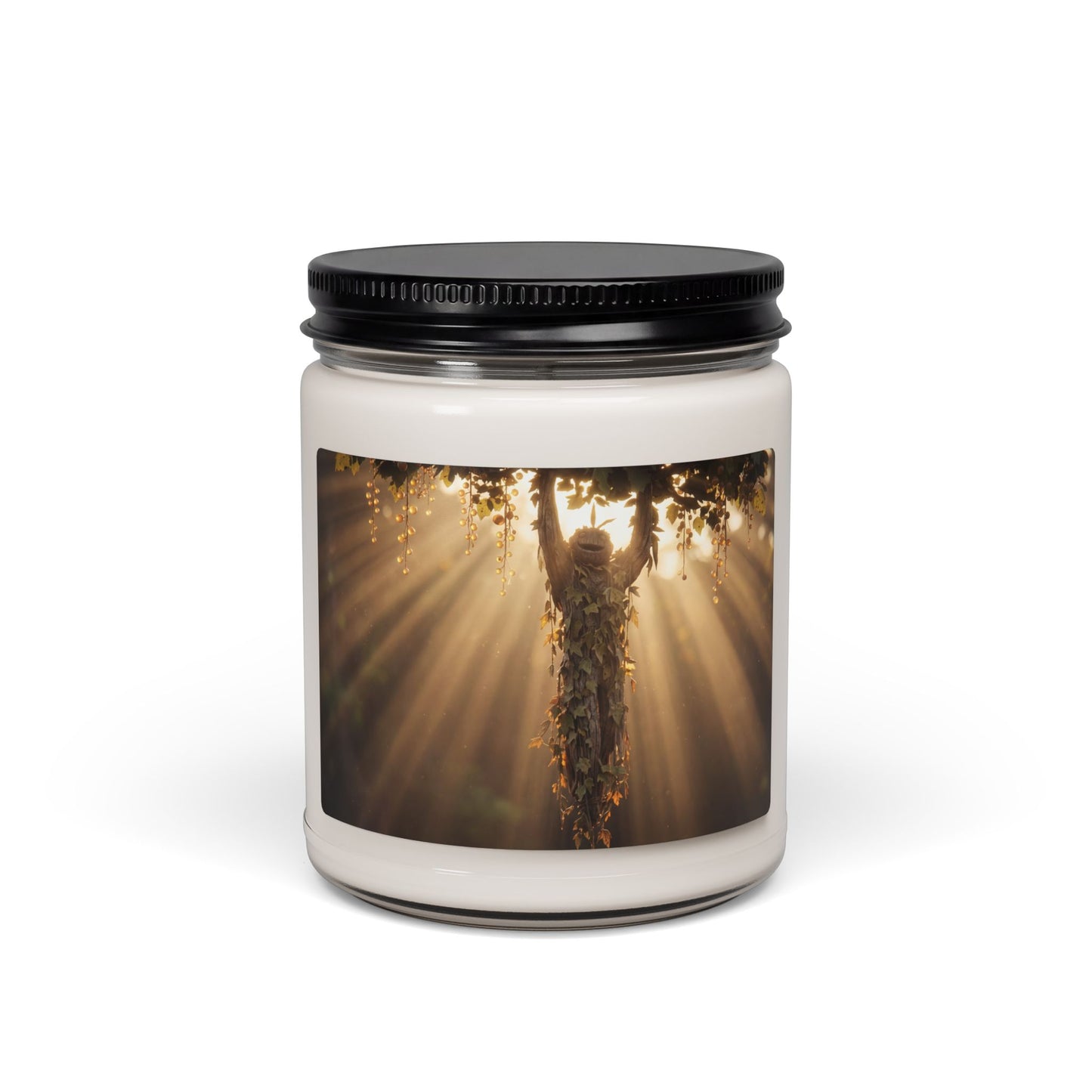 Sunbeam Guardian Tree Spirit Candle – Golden Hour Forest Embrace